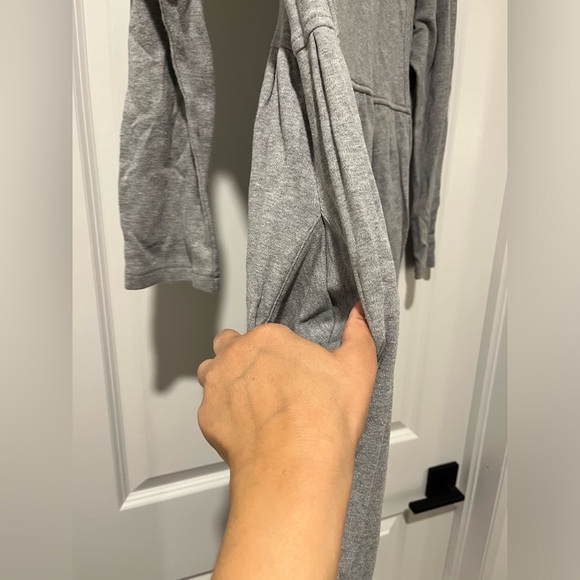 BREAST IS BEST grey maternity and nursing midi dress with front pockets , size M - Picture 5 of 5